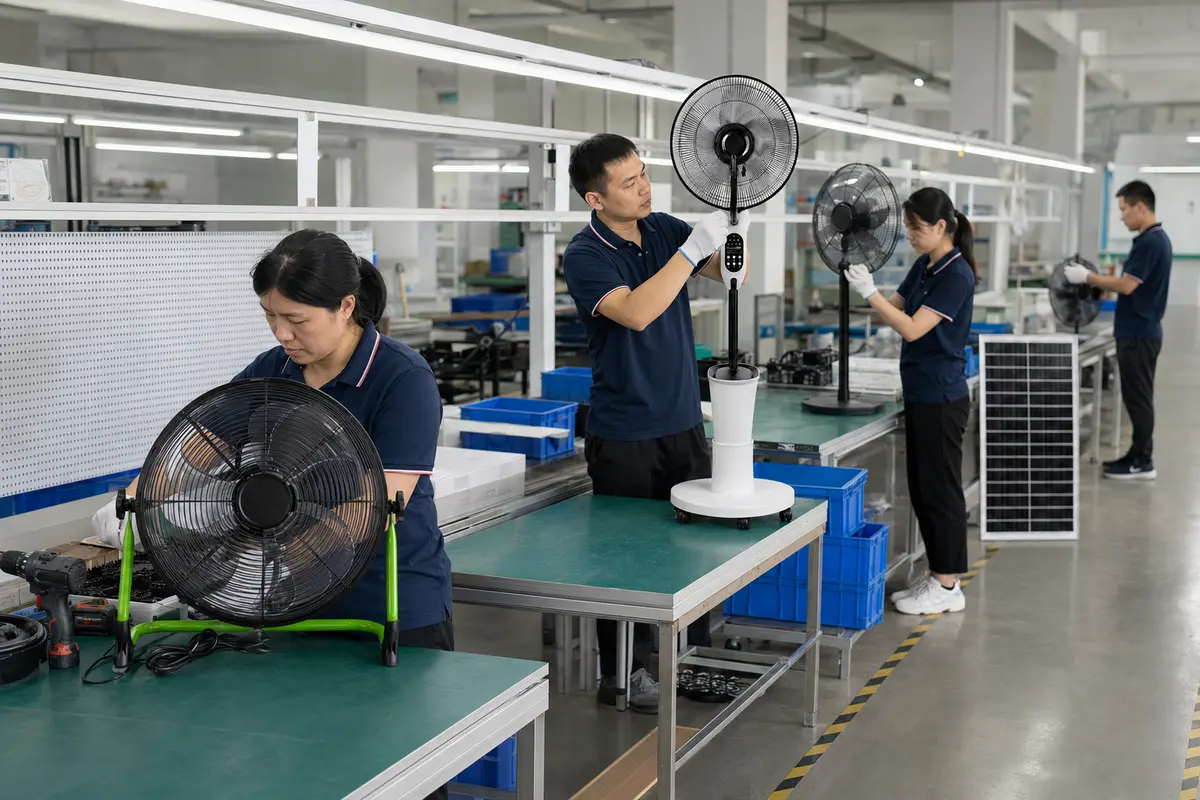rechargeable fan production line for OEM and private label orders